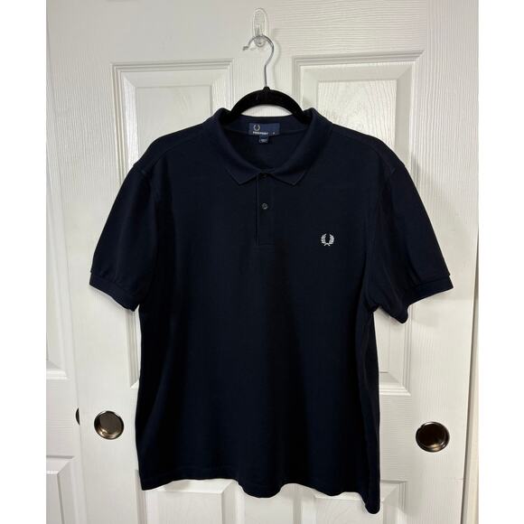 Fred Perry Men's Black Polo Shirt XL Cotton Pique Short Sleeve - Picture 3 of 9